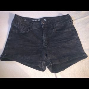 Womens Black Jean Shorts